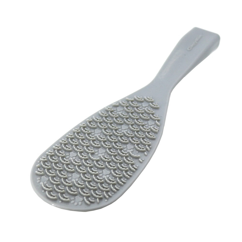 Cat Grooming Brush Gray Rice-Scoop Shape made in Japan