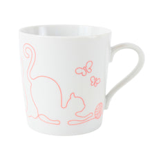 Mino ware Japanese Ceramics Mug Cup Wire Art Cat Red made in Japan