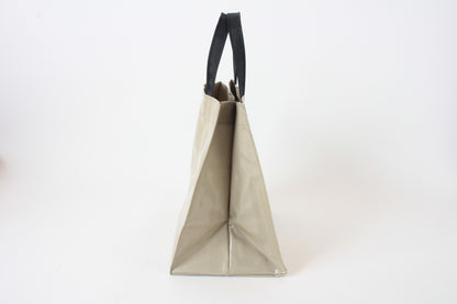 Mini Tote Bag with Big Ribbon Cats Olive Made in Japan