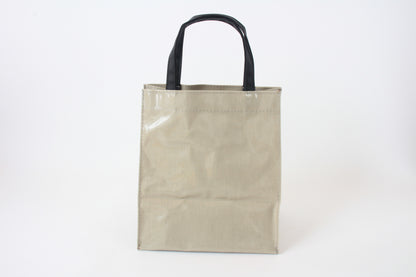 Mini Tote Bag with Big Ribbon Cats Olive Made in Japan