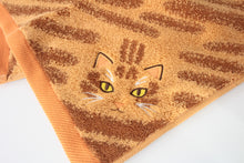 “My Beloved Cat” Fur-Texture Long Face Towel (Imabari, made in Japan)