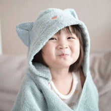 Cat Hooded Bath Towel (Mint Green) 100% cotton made in Japan