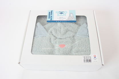 Cat Hooded Bath Towel (Mint Green) 100% cotton made in Japan