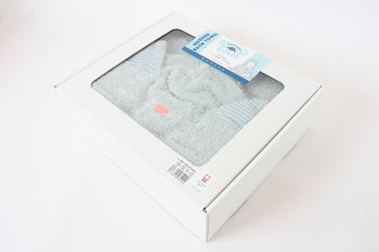Cat Hooded Bath Towel (Mint Green) 100% cotton made in Japan