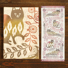 Tenugui Japanese Traditional Towel Made in Japan 100% cotton eco-friendly Featuring Cute Cat Design Patterns (Persian cat design)