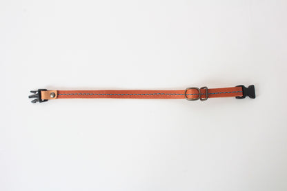 Japanese Genuine Leather Cat Collar Adjustable Camel made in Japan