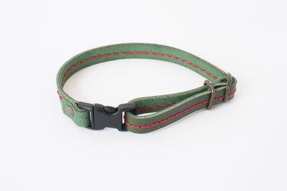 Japanese Genuine Leather Cat Collar Adjustable made in Japan