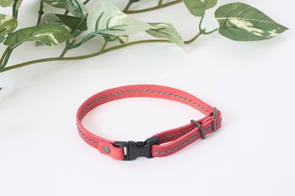 Japanese Genuine Leather Cat Collar Adjustable made in Japan