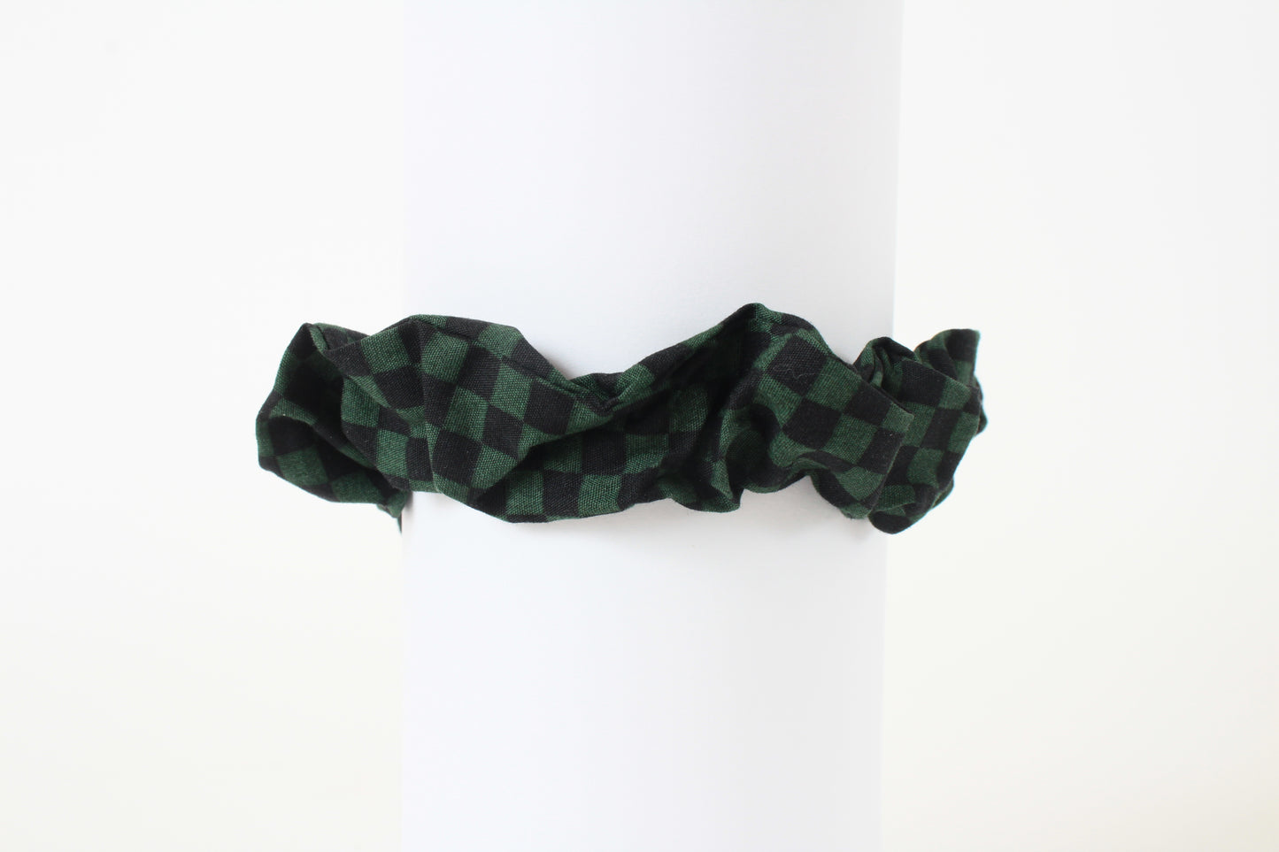 Cat Collar Japanese Elegant ChouChou Ichimatsu Pattern Black & Green w/ a Bell made in Japan