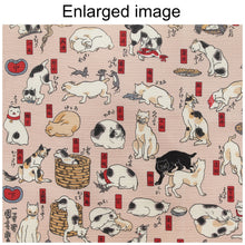 Furoshiki Japanese Wrapping Cloth "Cats Suggested as the Fifty-three Stations of the Tōkaidō" made in Japan 48x48cm