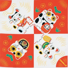 Japanese Furoshiki Wrapping Cloth – “Fuku Cochae” Maneki Neko (Beckoning Cat) Design