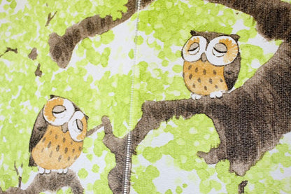 Japanese Noren Doorway Curtain Tapestry Sleeping Cats and Owls made in Japan 150cm