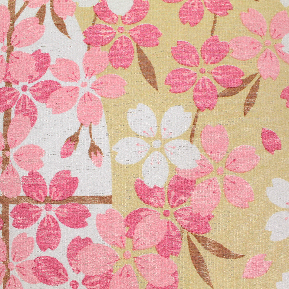 Japanese Noren Curtain – Lucky Cats with Sakura Blossom HANAMI Design