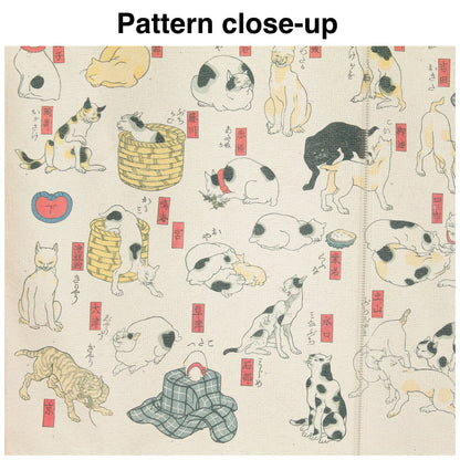 Japanese Noren Curtain – Ukiyo-e by Utagawa Kuniyoshi “Cats Suggested as the Fifty-three Stations of the Tōkaidō”