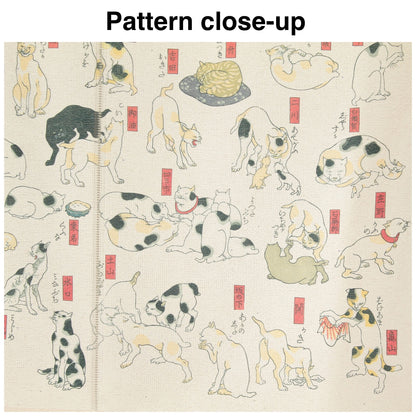 Japanese Noren Curtain – Ukiyo-e by Utagawa Kuniyoshi “Cats Suggested as the Fifty-three Stations of the Tōkaidō”