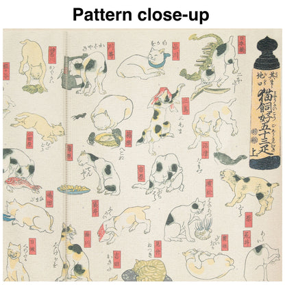 Japanese Noren Curtain – Ukiyo-e by Utagawa Kuniyoshi “Cats Suggested as the Fifty-three Stations of the Tōkaidō”