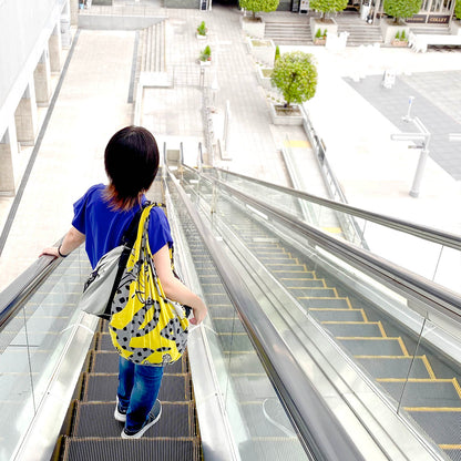 Japanese Cat Print Furoshiki Wrapping Cloth Large – Lien Yellow  38.2in