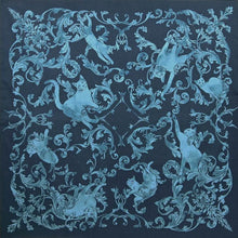 Japanese Cat Print Furoshiki Wrapping Cloth Large – Rondo of Cats Blue 38.2in