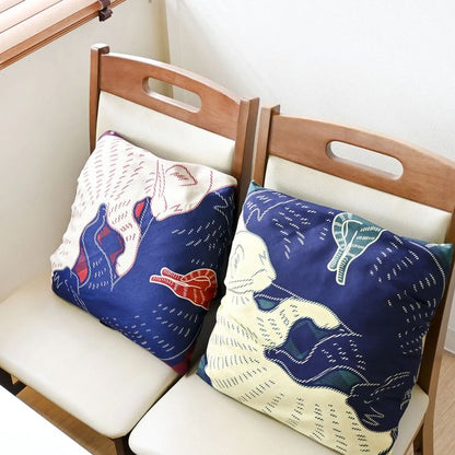 Japanese Cat Print Furoshiki Wrapping Cloth Large – Sleeping Cat Red 38.2in