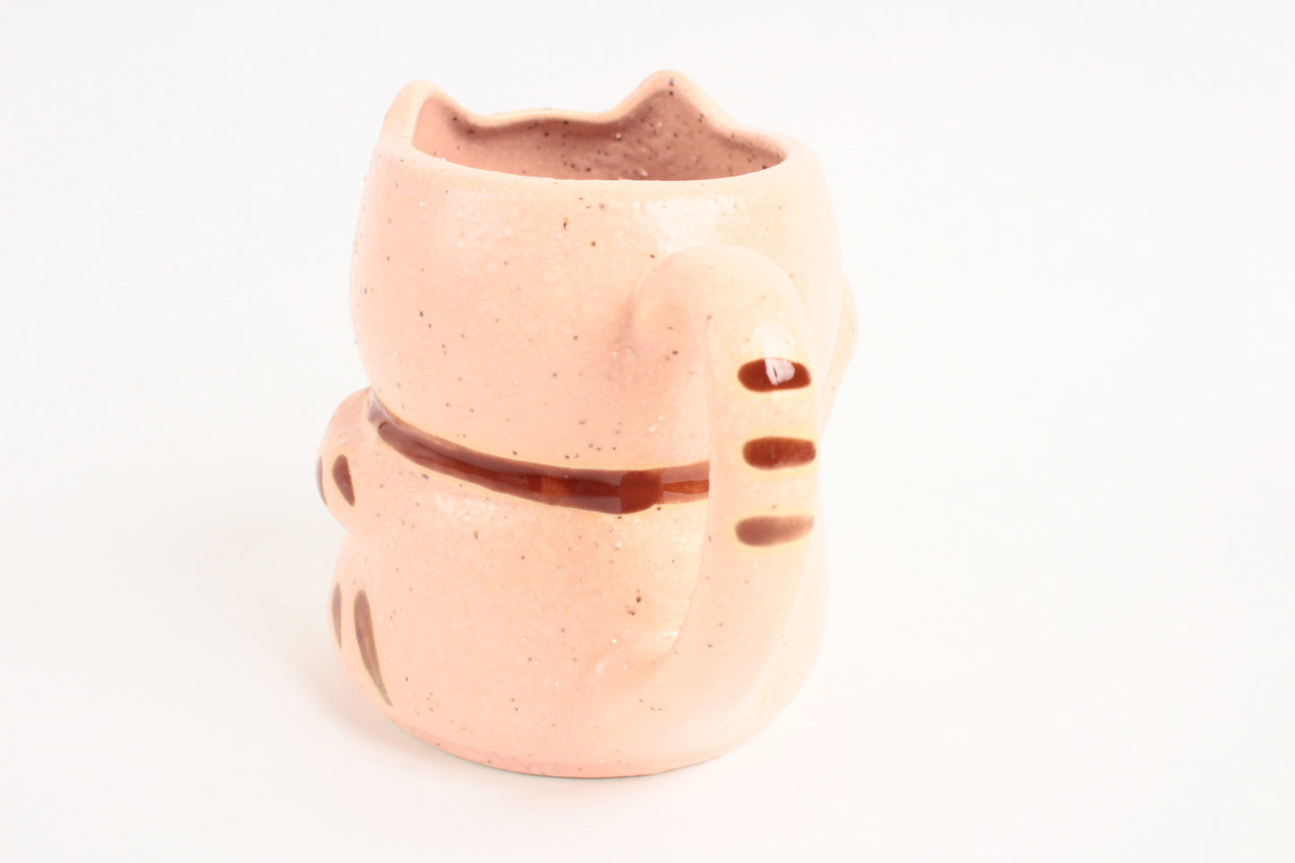 Mino ware Japanese Pottery Mug Cup Manekineko Cat Carnation Pink made in Japan