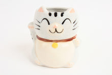 Mino ware Japanese Pottery Mug Cup Manekineko Cat Baby Blue made in Japan