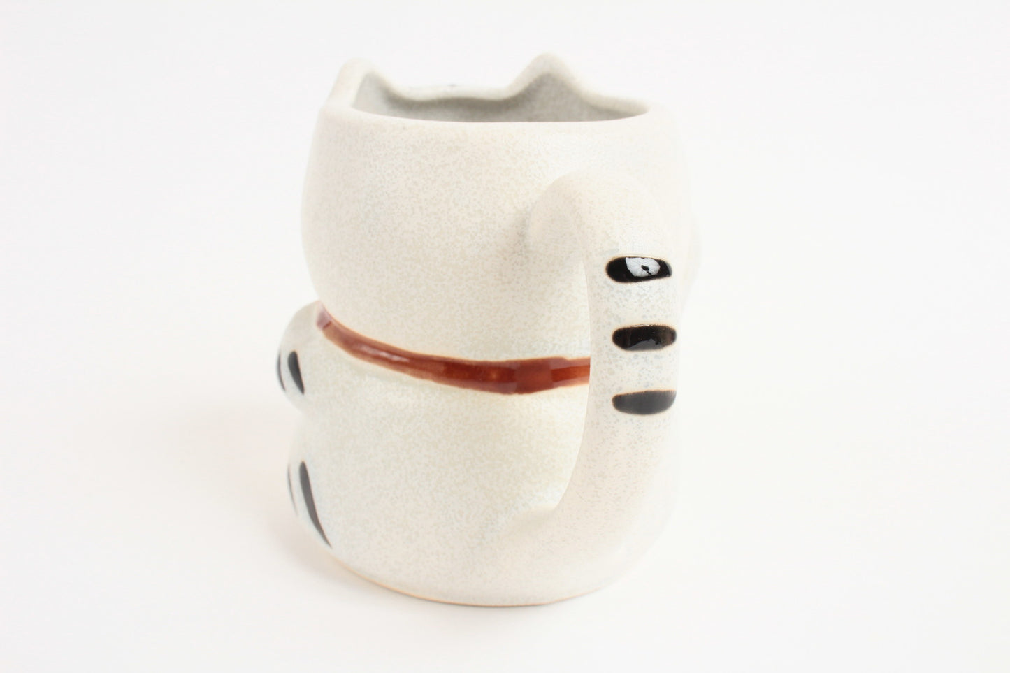 Mino ware Japanese Pottery Mug Cup Manekineko Cat Baby Blue made in Japan