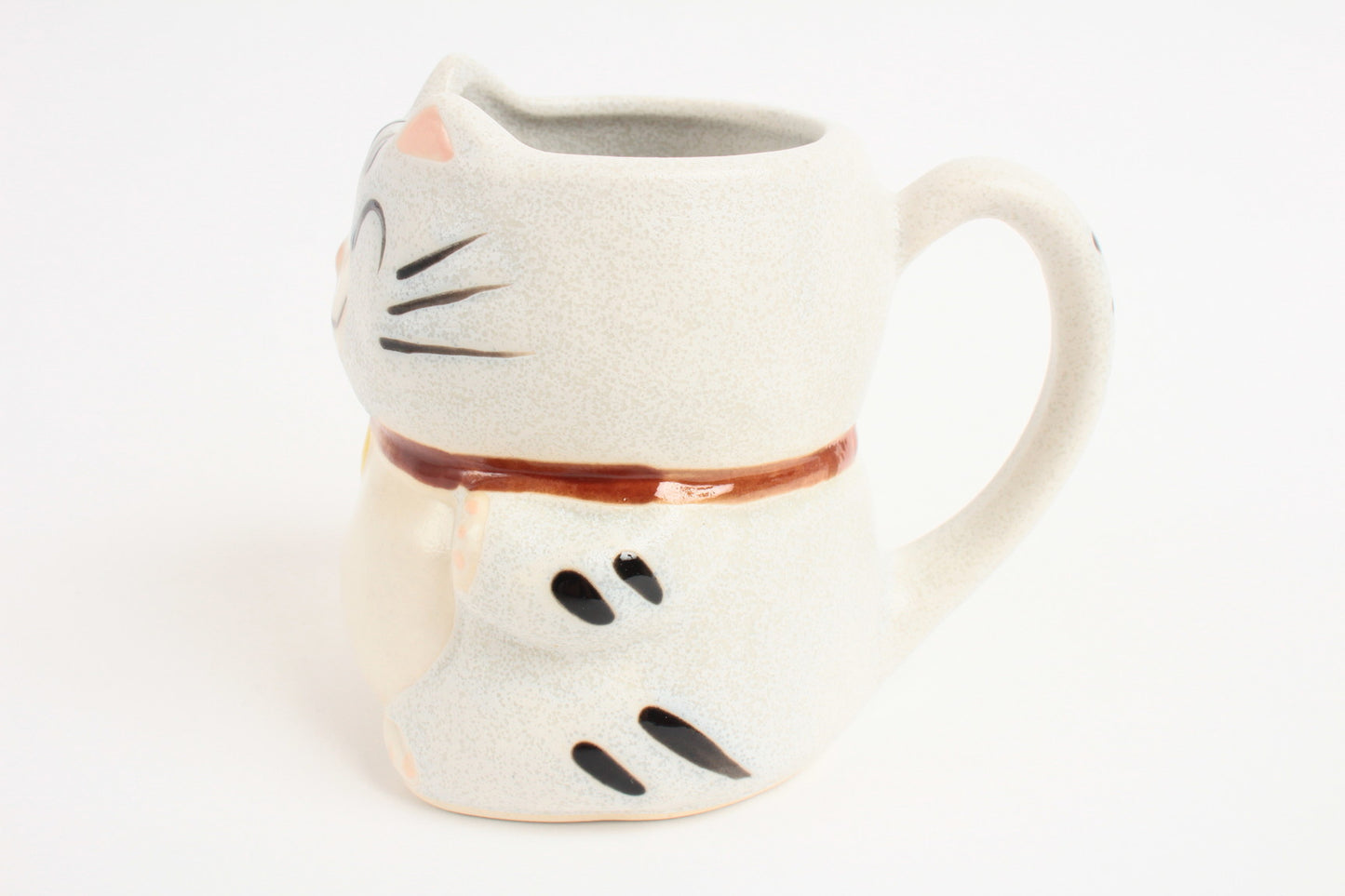 Mino ware Japanese Pottery Mug Cup Manekineko Cat Baby Blue made in Japan