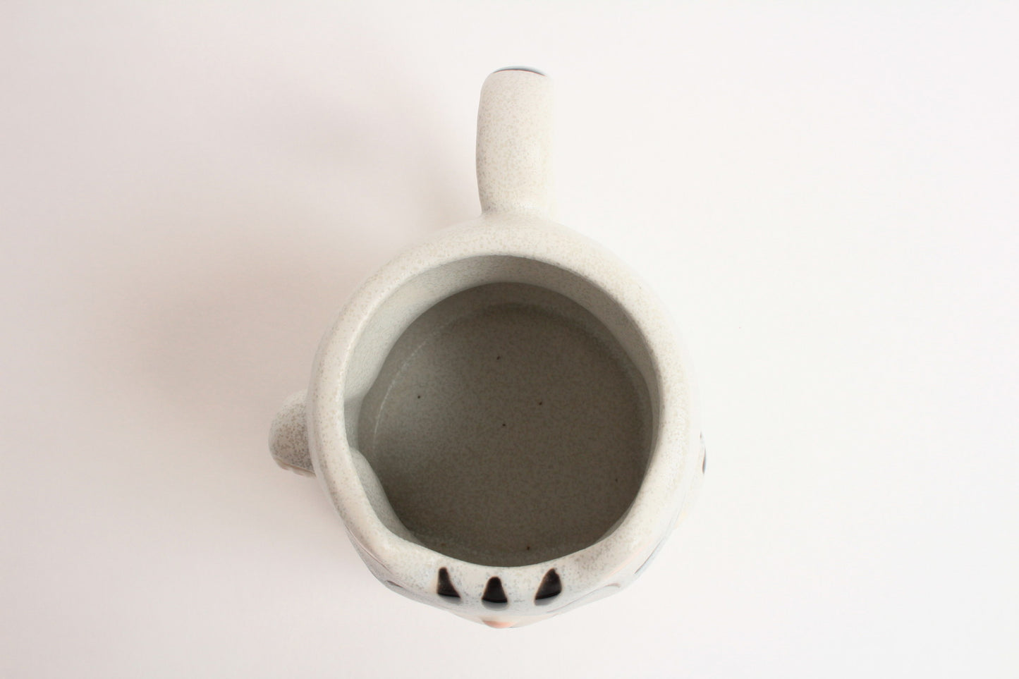 Mino ware Japanese Pottery Mug Cup Manekineko Cat Baby Blue made in Japan
