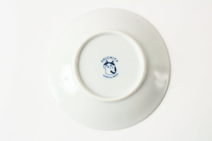 Mino ware Japan Ceramics 5.4 inch Round Plate / Dish Japanese Cats Faces