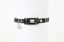 Cat Collar Japanese Sakura Cherry Blossom Pattern w/ a Bell Black, Breakaway buckle made in Japan