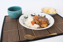 Mino ware Japanese Ceramics Large Round Plate Black Walking Cats made in Japan