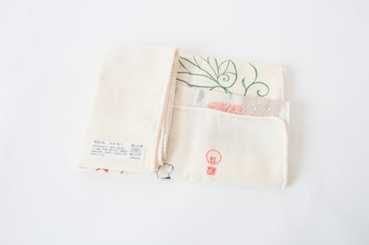 Double Gauze Fluffy Tenugui Hand Towel Happy Cat Aoi Beckoning Cat 100% cotton made in Japan