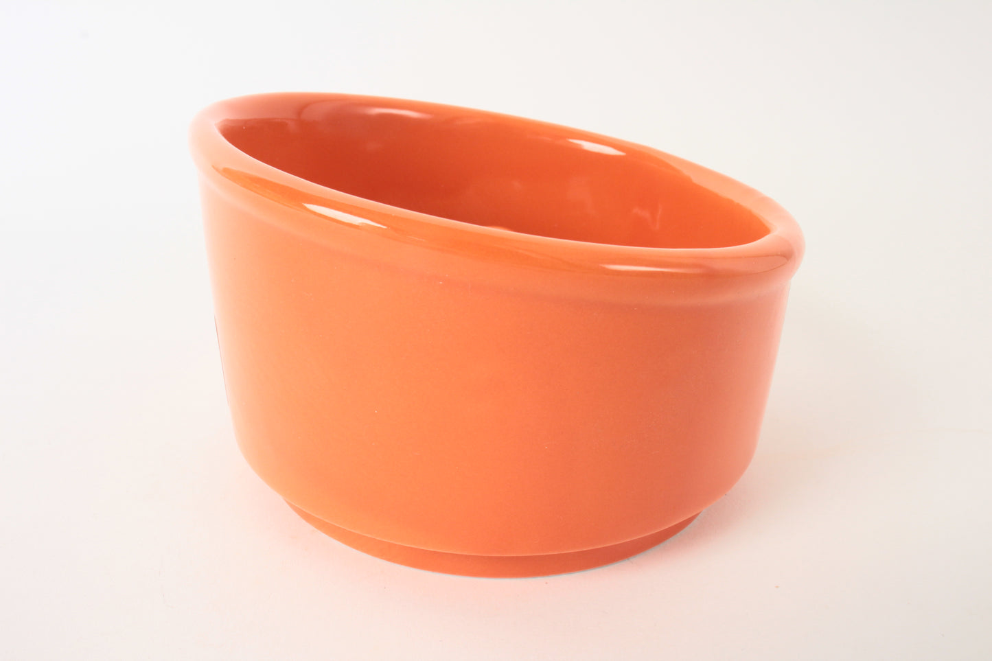 Mino ware Japanese Ceramics Cat Food Bowl Food Vessel Diagonal shape Orange w/Protrusions to Prevent Fast Eating Made in Japan