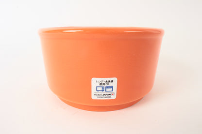 Mino ware Japanese Ceramics Cat Food Bowl Food Vessel Diagonal shape Orange w/Protrusions to Prevent Fast Eating Made in Japan