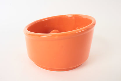 Mino ware Japanese Ceramics Cat Food Bowl Food Vessel Diagonal shape Orange w/Protrusions to Prevent Fast Eating Made in Japan