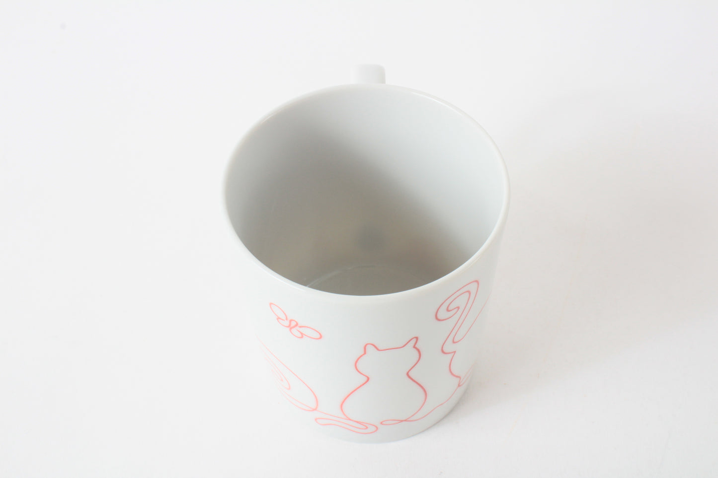 Mino ware Japanese Ceramics Mug Cup Wire Art Cat Red made in Japan