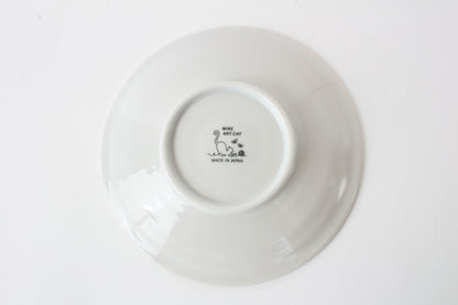 【2pcs set】Mino ware Japanese Ceramics Pair Plate Wire Art Cat Black Set of Two made in japan