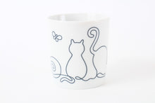 Mino ware Japanese Ceramics Mug Cup Wire Art Cat Black made in Japan