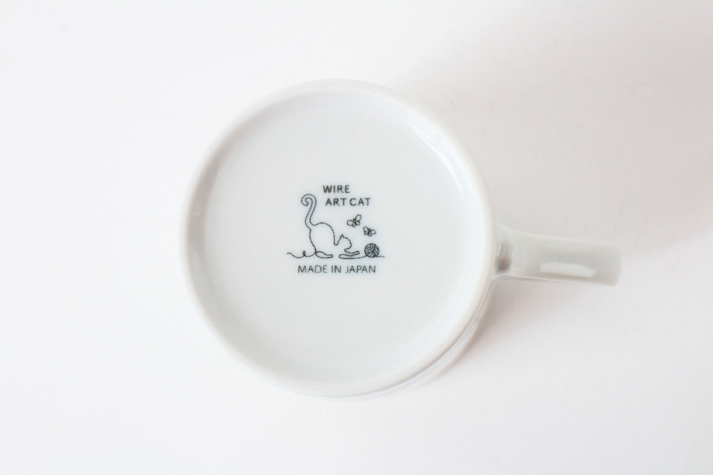 Mino ware Japanese Ceramics Mug Cup Wire Art Cat Black made in Japan