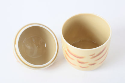 Mino ware Japanese Ceramic Lidded Pot Cat Pit (Large) Ginger Tabby Cat made in Japan