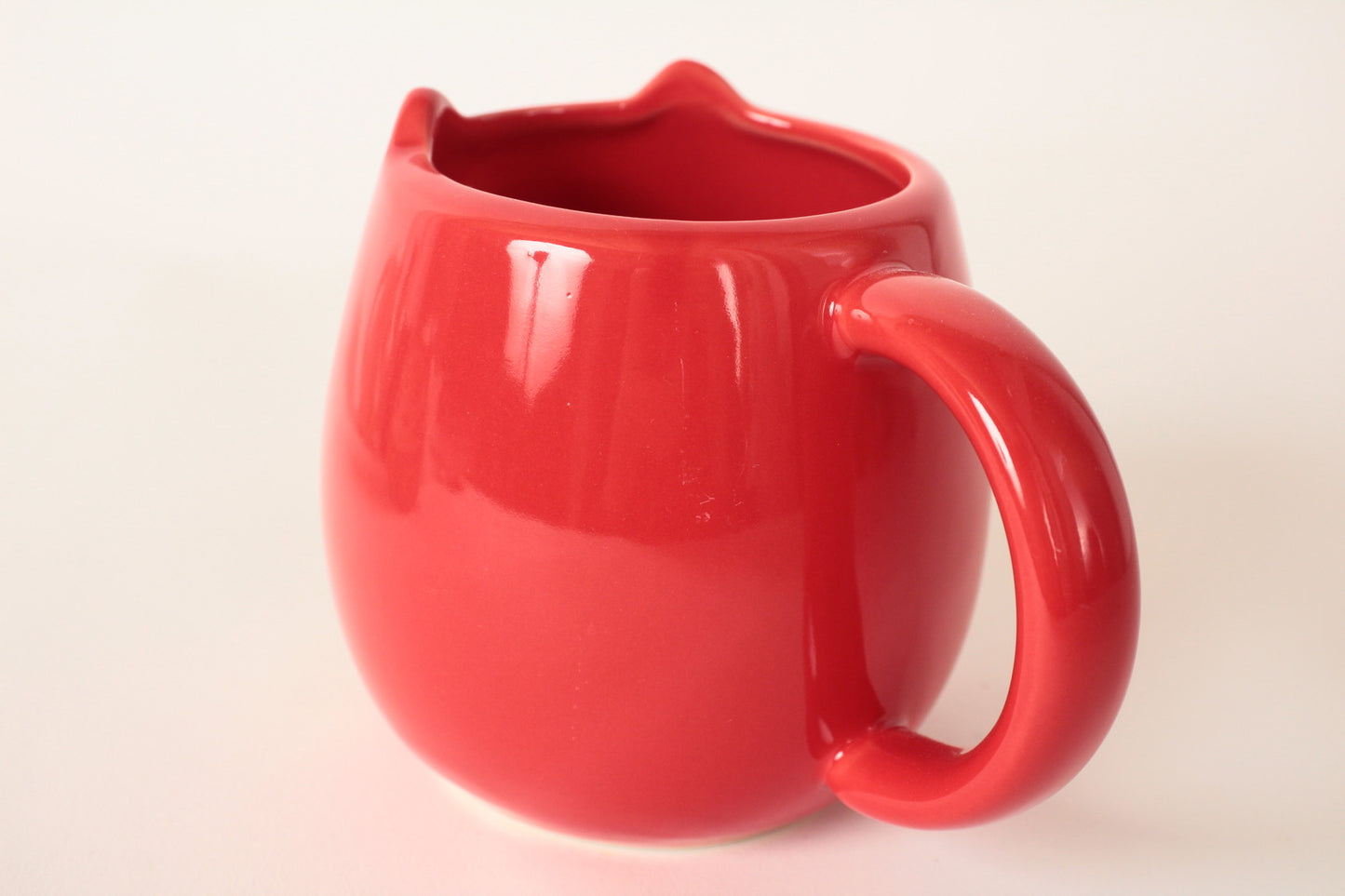 Mino ware Japanese Pottery Mug Cup Cat Daruma Red made in Japan