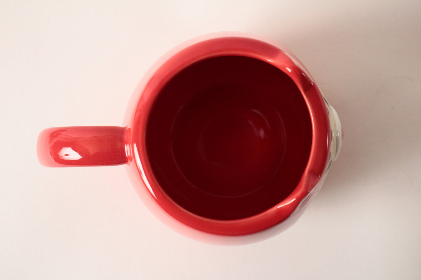 Mino ware Japanese Pottery Mug Cup Cat Daruma Red made in Japan