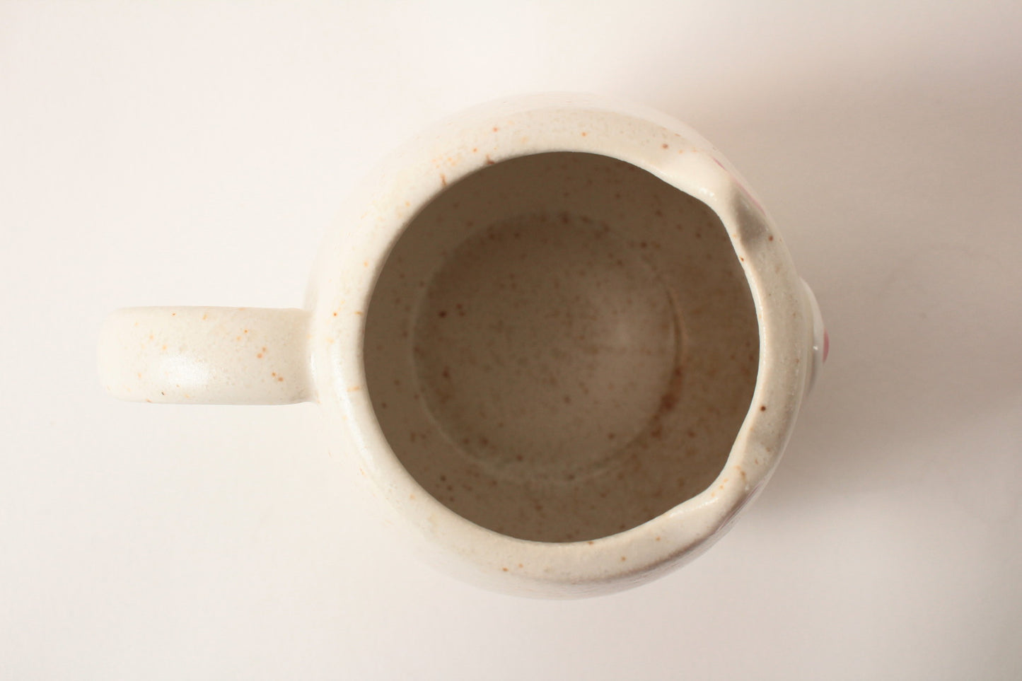 Mino ware Japanese Pottery Mug Cup Cat Daruma Chiffon White made in Japan