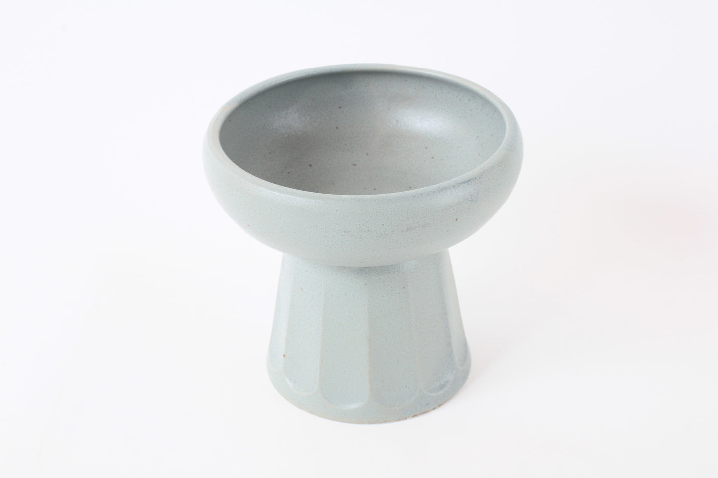 Mino ware Japanese Pottery Cat Food Bowl Food Vessel Slate Gray Made in Japan