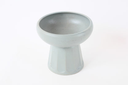 Mino ware Japanese Pottery Cat Food Bowl Food Vessel Slate Gray Made in Japan