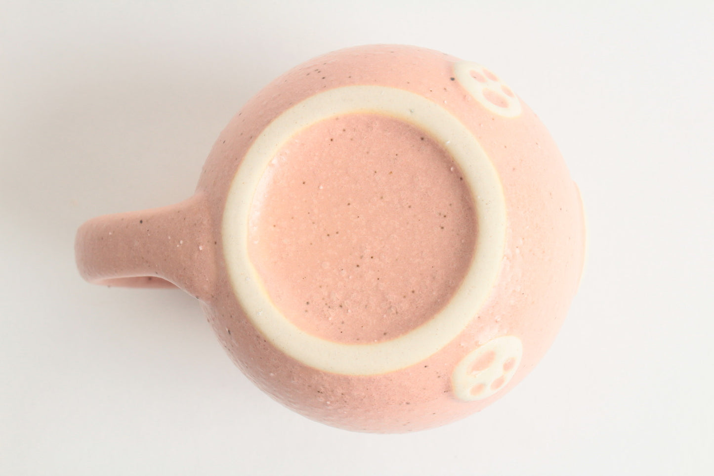 Mino ware Japanese Pottery Mug Cup Cat Shape Carnation Pink made in Japan