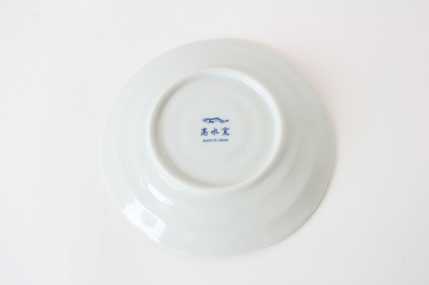 【2pcs set】Mino ware Japanese Ceramics Pair Round Plate 6.5in Japanese Cat with umbrella Tokusa pattern (set of two) made in Japan (Large Flat)